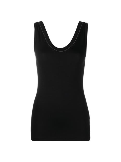 scoop neck sleeveless top