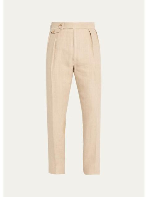 Ralph Lauren Men's Pleated Tapered-Leg Trousers