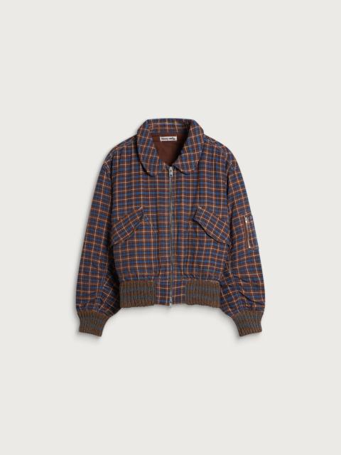 Story mfg. Story mfg. Hand Woven Check Grain Bomber