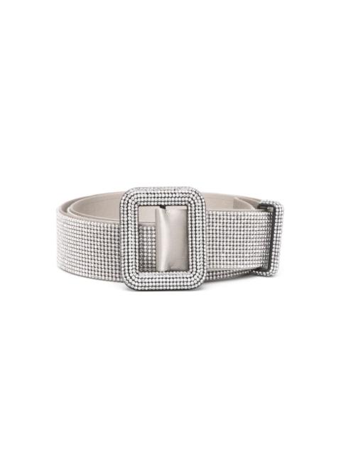 BENEDETTA BRUZZICHES crystal-embellished satin-finish belt