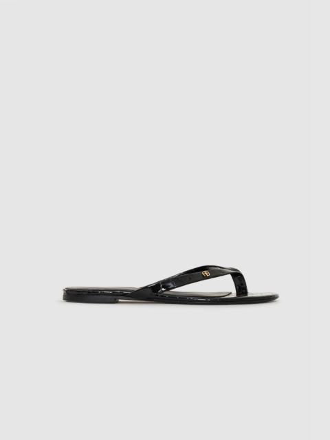 ANINE BING Noelle Thong Sandals - Embossed Black