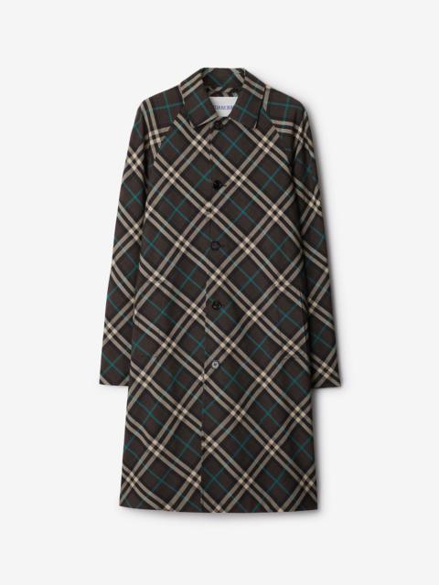 Mid-length Check Car Coat