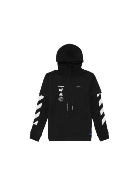 Off-White OFF-WHITE Diag Mariana Hooded T-Shirt Black/Multicolor