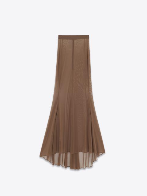 SAINT LAURENT long skirt in stretch tulle