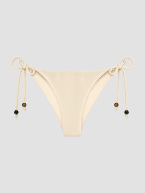 NICHOLAS Women's Camilla Beaded Bikini Bottom - Lemon