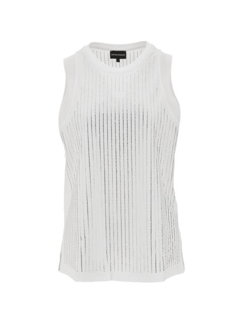 EMPORIO ARMANI perforated tank top