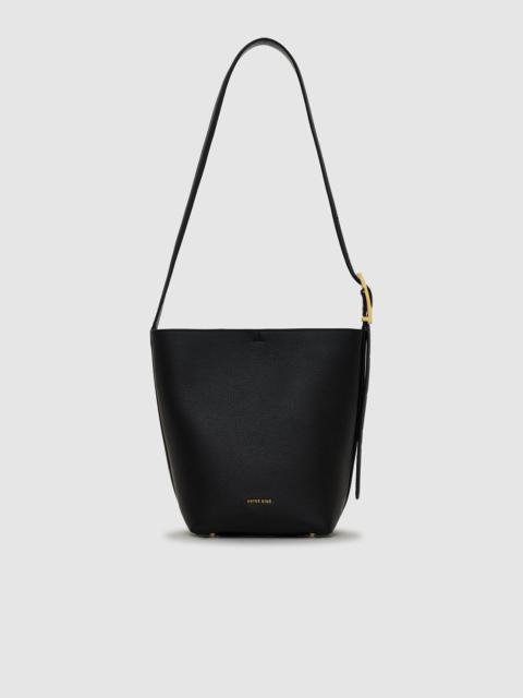ANINE BING Elly Medium Bucket Bag Grained Leather - Black