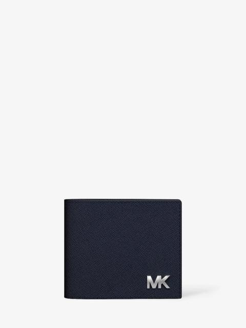 MICHAEL KORS Cooper Saffiano Leather Billfold Wallet With Passcase