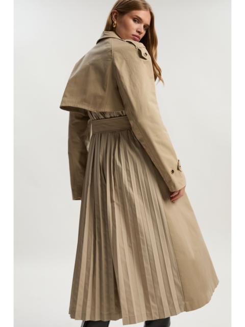 KAREN MILLEN Pleated Back Trench Coat