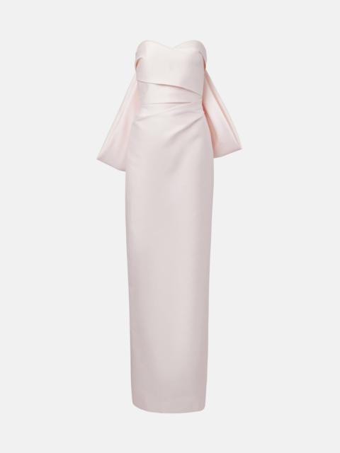 Monique Lhuillier Bow-detail satin gown
