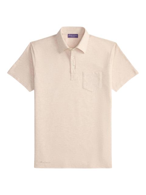 Ralph Lauren Men's Cotton-Cashmere Piqué Polo Shirt - Champagne Melange