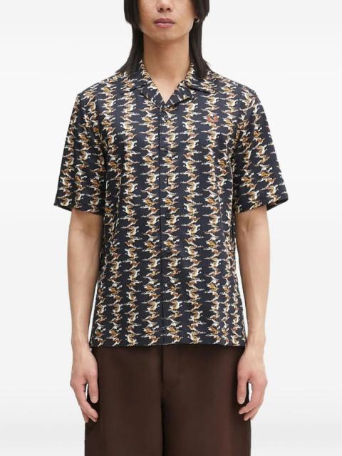 Fred Perry camp-collar patterned shirt