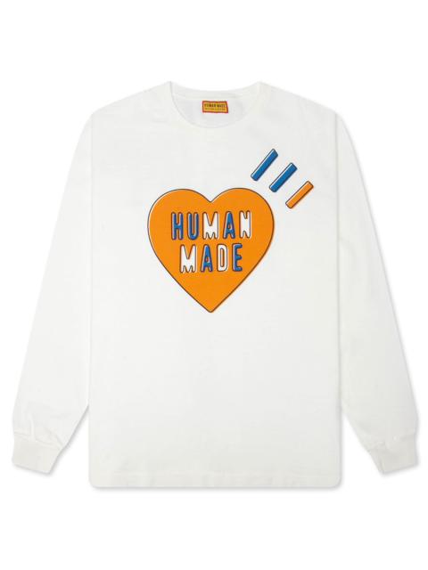 Human Made GRAPHIC L/S T-SHIRT #42 - WHITE