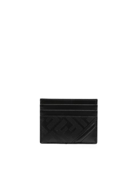 logo-embossed leather cardholder