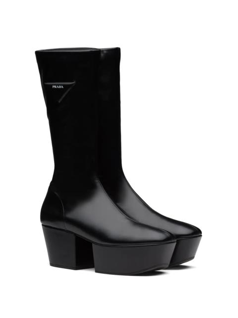 Prada Technical nappa leather platform boots