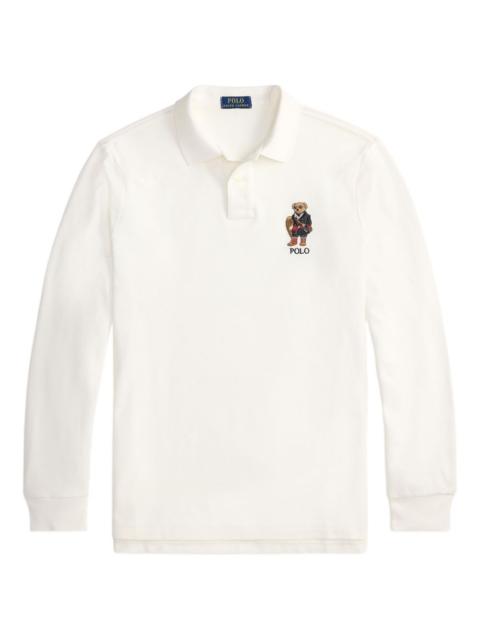 Polo Ralph Lauren bear-embroidered long-sleeve polo shirt