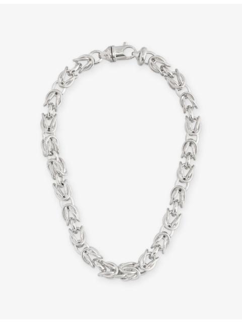 TOTEME Byzantine Collar Rhodium-Plated Brass Choker Necklace
