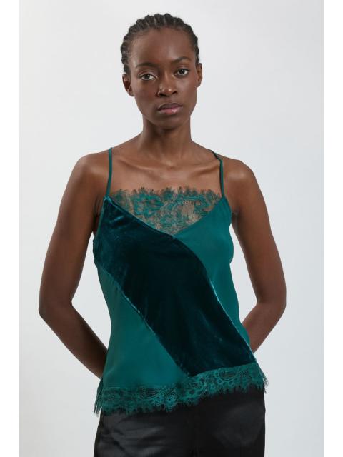 KAREN MILLEN Viscose Satin Velvet Insert Cami