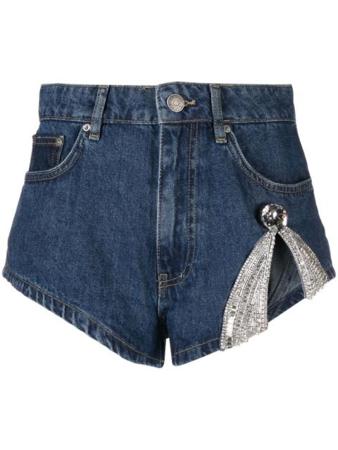 high cut denim shorts