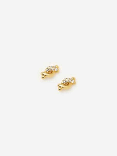 MISSOMA Molten Snow Stud Earrings