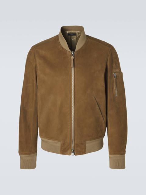 TOM FORD Suede bomber jacket
