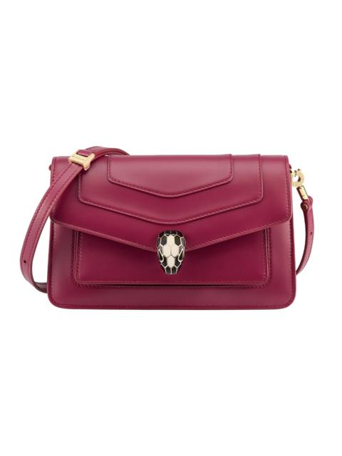 BVLGARI Women's Serpenti Leather Shoulder Bag - Anemone Spinel
