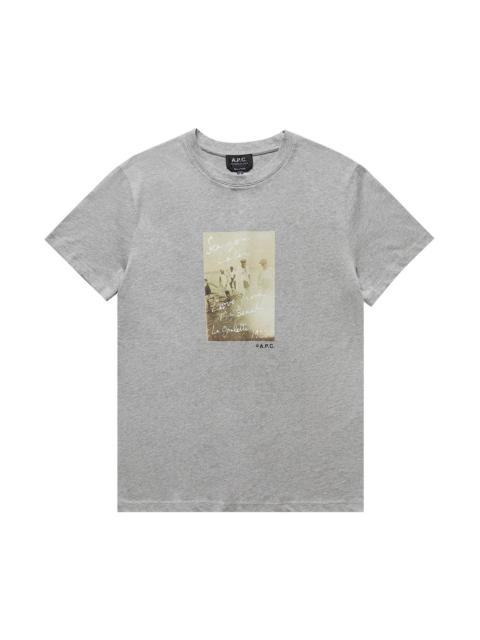 A.P.C. Noham Photo Print Tee 'Heathered Light Grey'