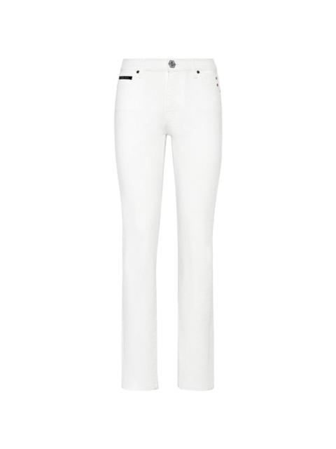 logo-appliquÃ©d skinny jeans