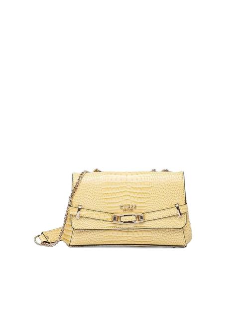 GUESS USA crocodile-effect satchel bag