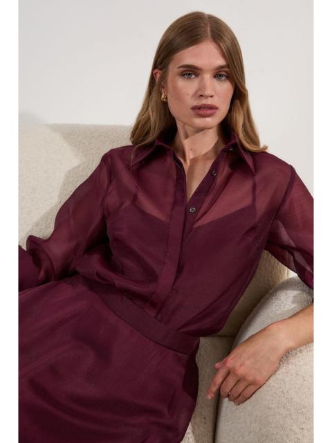 KAREN MILLEN Organdie Woven Shirt