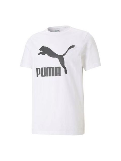 PUMA Classics Logo T-Shirt 'White Black' 532279-02
