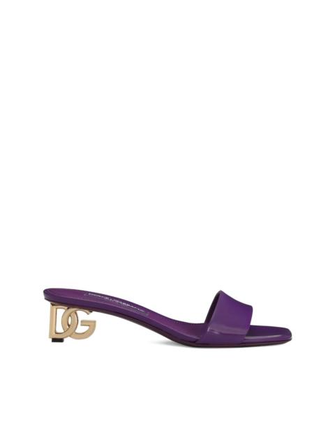 Dolce & Gabbana DNA 40mm logo-plaque heeled sandals