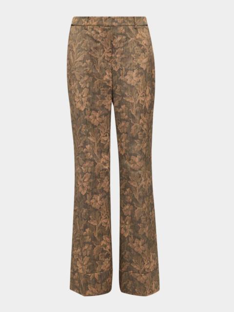 KOBI HALPERIN Melanie Floral Flare-Leg Pants