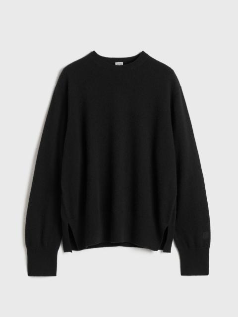 Crew-neck cashmere knit black