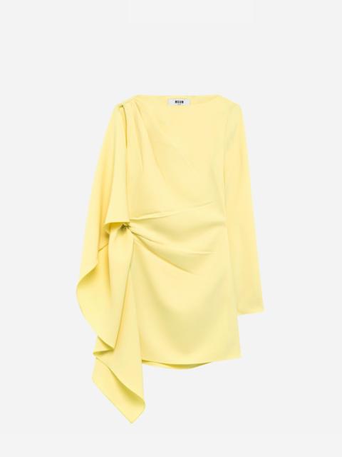 MSGM Cady dress with side drape