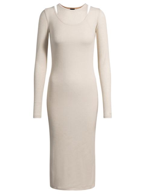 BOSS TWO-IN-ONE DRESS WITH LAYERED EFFECT