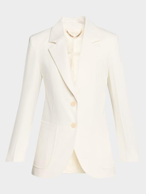 Victoria Beckham Patch-Pocket Single-Breasted Jacket