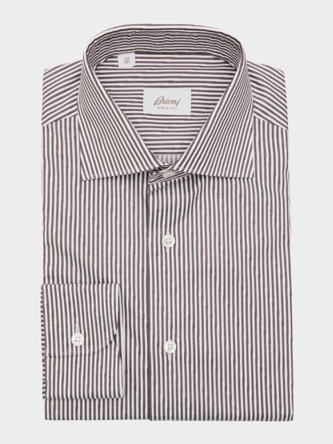 Brioni Men's Cotton Bengal Stripe Dress Shirt