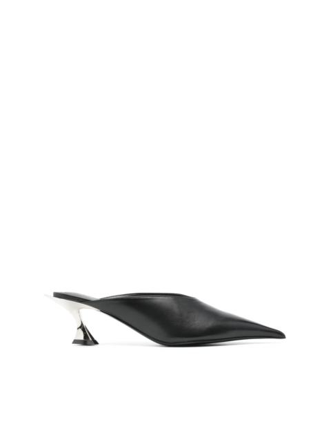 MUGLER 55mm leather mules