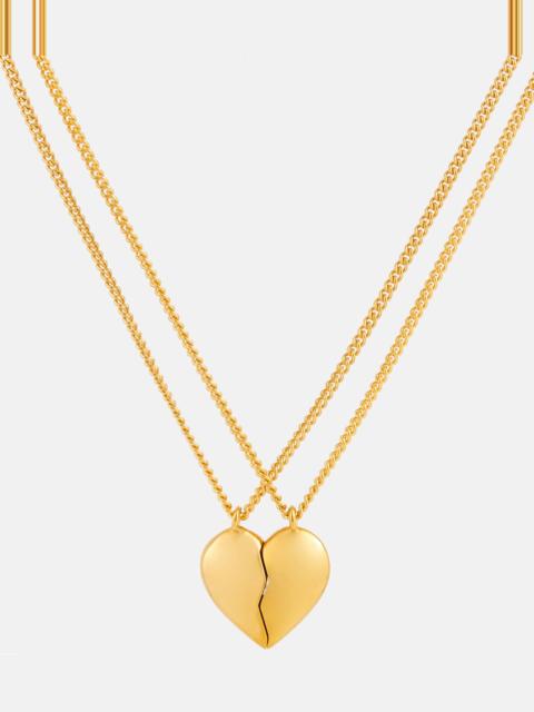 BALENCIAGA Lovelock Double embellished necklace