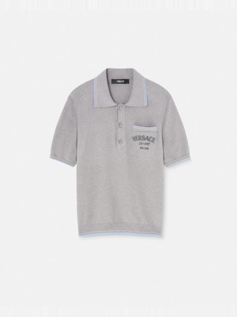 VERSACE Logo Towel Polo Shirt