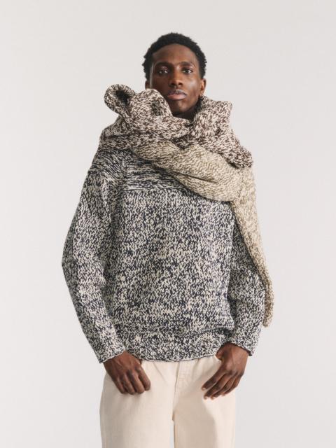 CASEY/CASEY MIX STITCH JUMPER - NAVY/CHALK