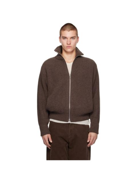 ssstein Brown Extra Fine Wool Drivers Sweater