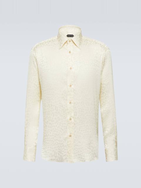 Jacquard silk shirt