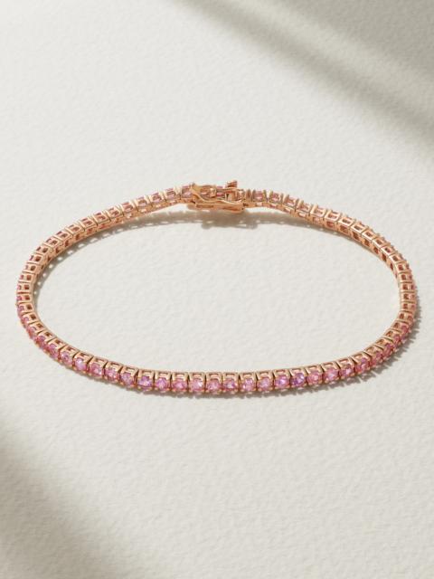 ROXANNE FIRST 14-karat Rose Gold Sapphire Tennis Bracelet