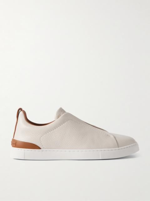 ZEGNA Triple Stitch™ Full-Grain Deerskin Slip-On Sneakers