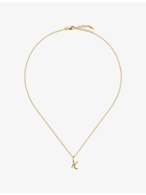 MISSOMA Curly Molten Mini Initial K 18ct Gold Vermeil Necklace