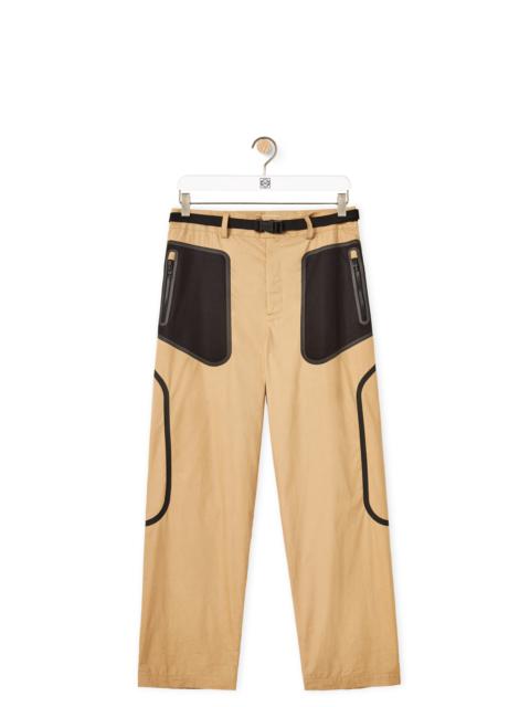 Loewe Bi-colour pocket trousers in organic cotton