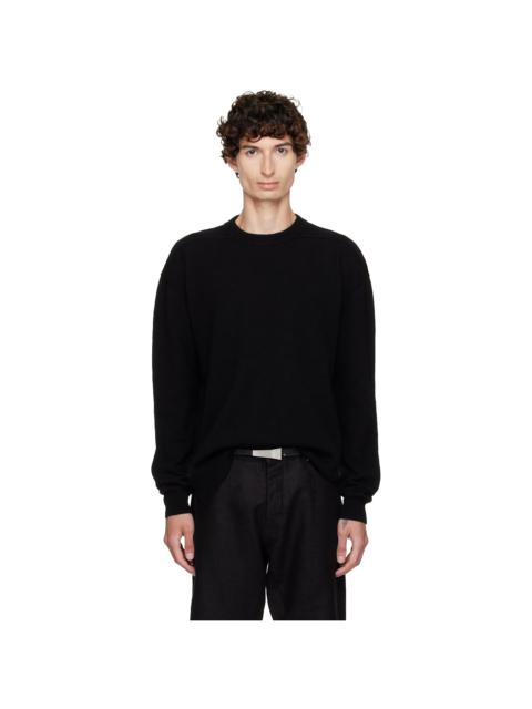 Rick Owens Black Tower Round Neck Sweater