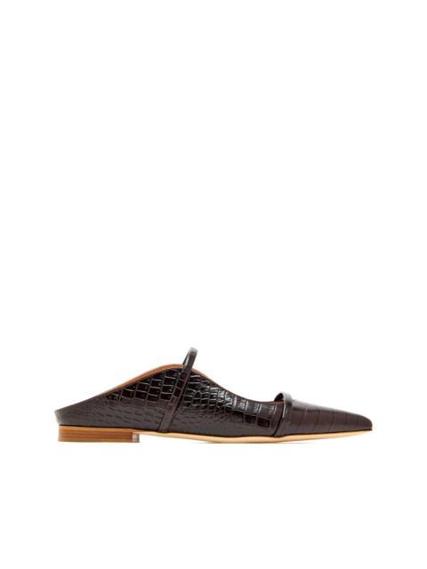 MALONE SOULIERS Maureen crocodile-effect mules